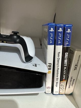 PS5 Slim 1TB con Lector + Mando + Caja + 3 juegos