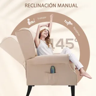 Sillón Reclinable Masaje Beige