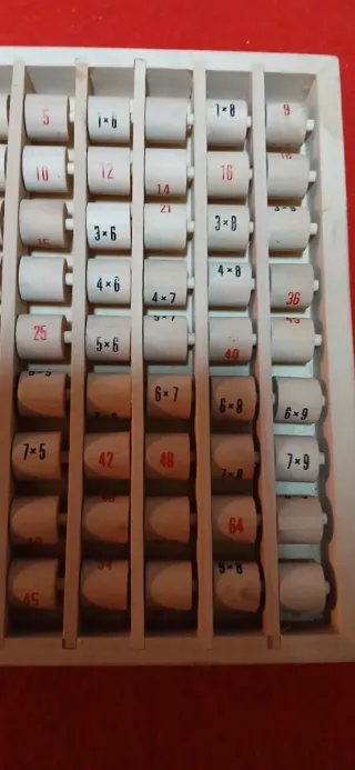 Ábaco artesanal para multiplicar