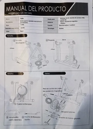 Rodillo de entrenamiento para bicicleta