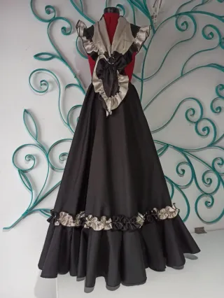 Conjunto Flamenco Negro y Dorado