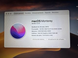 MacBook Air 2017 Apple Gris/Plateado