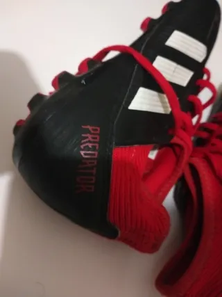 Zapatillas Adidas Fútbol Tacos Negras Rojas