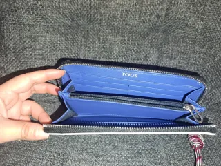 Cartera Tous Beige y negro y Azul