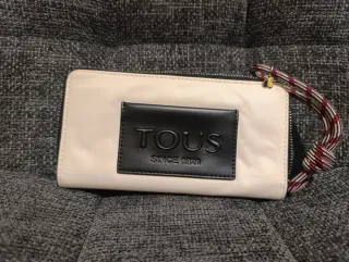 Cartera Tous Beige y negro y Azul