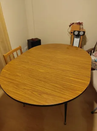 Mesa camilla 1m extensible, con cristal incluido