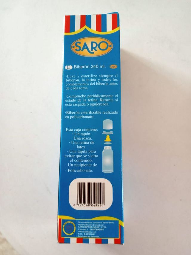 Lote 2 Biberones Saro 240ml y 125ml