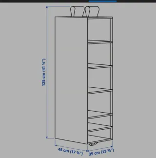 Organizador de armario colgante