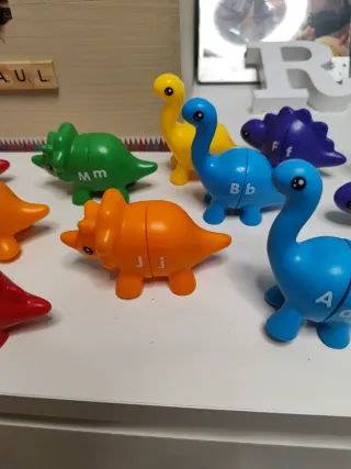 Puzzles Dinosaurios Letras Mayúsculas y Minúsculas