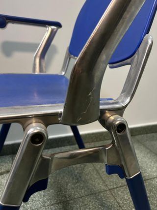 Silla SOKOA azul y metal