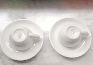 Coppia Tazze+piattini in ceramica Richard Ginori