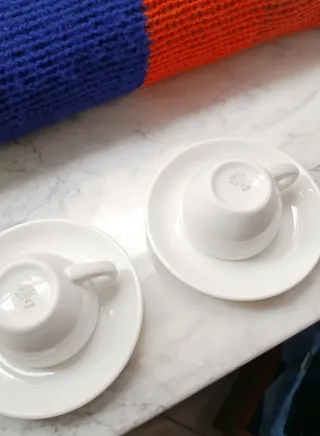 Coppia Tazze+piattini in ceramica Richard Ginori