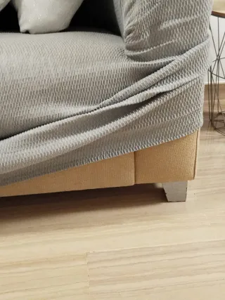 Sofá Chaislongue Gris Tela