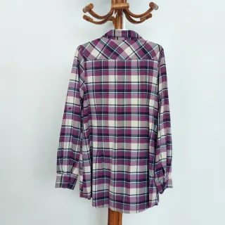 Camisa cuadros morados talla L