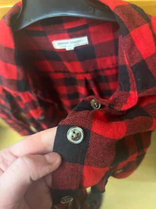 Camisa cuadros rojos y negros GREEN COAST