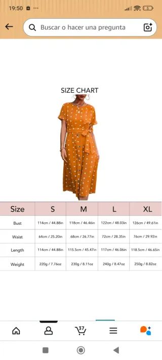 Vestido amarillo lunares talla única