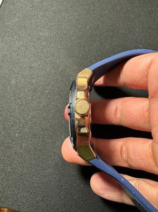 Reloj GUESS Hombre Cronógrafo Azul/Oro Rosa