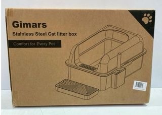 Arenero Gimars Acero Inoxidable Gato