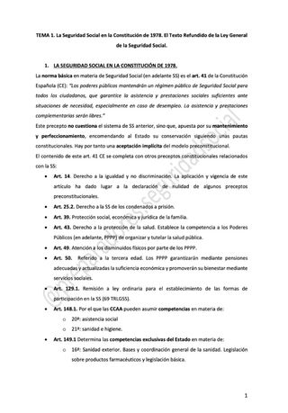 Oposición Seguridad Social Resúmenes y esquemas