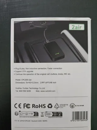 Carlinkit 2air CarPlay / Android Auto Inalámbrico