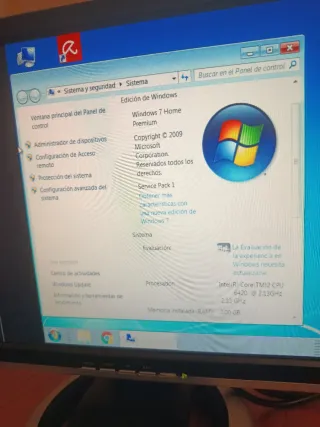 Ordenador de mesa con avería d grafica 500GB 2 RAM