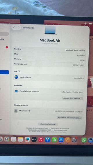 MacBook Air M3 13,6 2024 16GB RAM