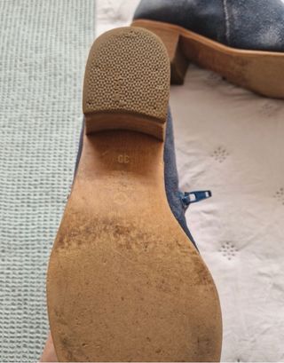 Botines Wonders T-38 Piel /Azul usados 2 veces