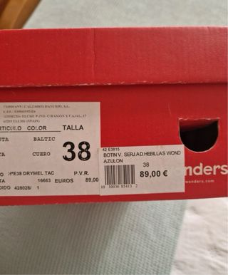 Botines Wonders T-38 Piel /Azul usados 2 veces
