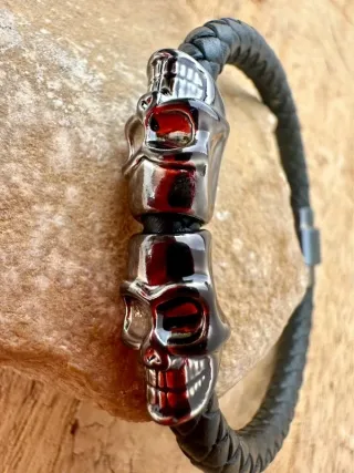 Pulsera Calaveras Trenzada
