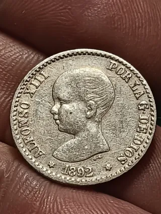 Moneda 50 céntimos Alfonso XIII 1892