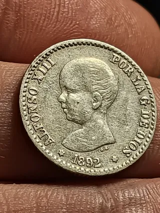 Moneda 50 céntimos Alfonso XIII 1892