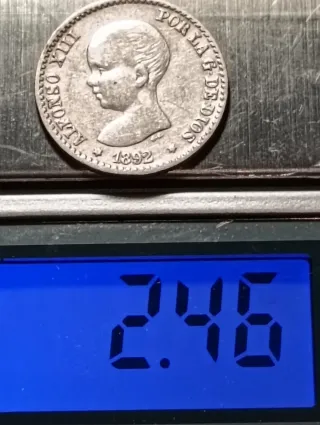 Moneda 50 céntimos Alfonso XIII 1892
