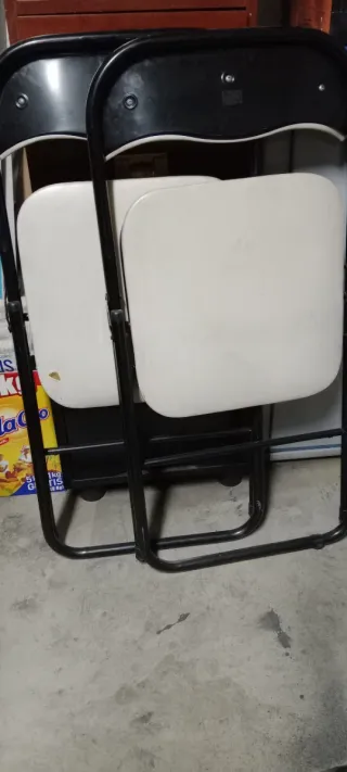 X4 Sillas plegables metalicas