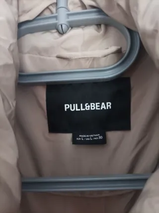 Chaqueta acolchada beige corta P&B