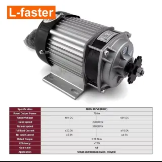 Motorreductor DC BM1418ZXF 48V 750W