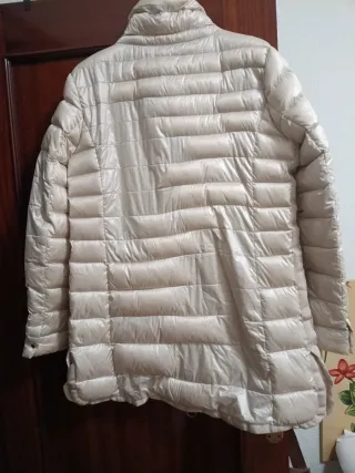 Plumífero Mango Beige Mujer