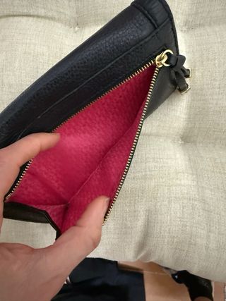 Cartera piel Tous Negra y Dorada