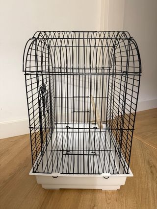 Jaula para Agapornis Negra y Blanca