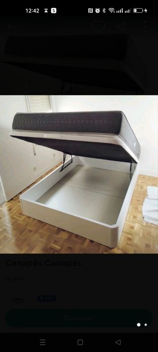 Canapé abatible con colchón