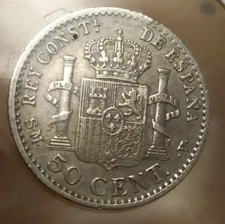Moneda 50 céntimos Alfonso XIII 1904