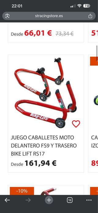 Caballetes delantero y trasero BIKE LIFT