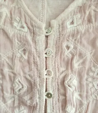 Vestido o chaleco largo de verano rosa pálido T-L