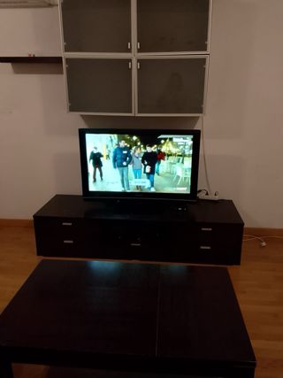 Mueble tv, mesa y estanterias