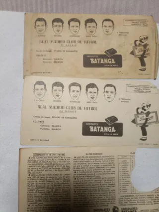 Cromos antiguos Real Madrid Batanga