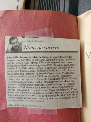 Nomenclàtor de les vies de Barcelona 1934