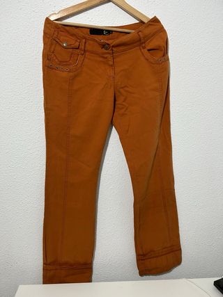 Pantalones Roberto Cavalli Naranja Estilo Vintage