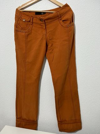 Pantalones Roberto Cavalli Naranja Estilo Vintage