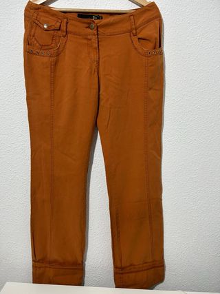 Pantalones Roberto Cavalli Naranja Estilo Vintage