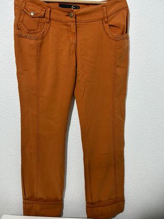 Pantalones Roberto Cavalli Naranja Estilo Vintage