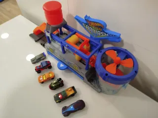 Hot wheels Túnel lavado y coches cambian de color